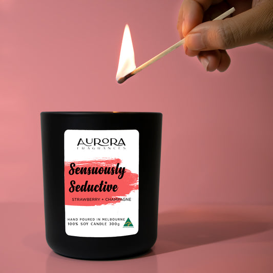 300g Aurora Sensuously Seductive Triple Scented Soy Candle Australian Made