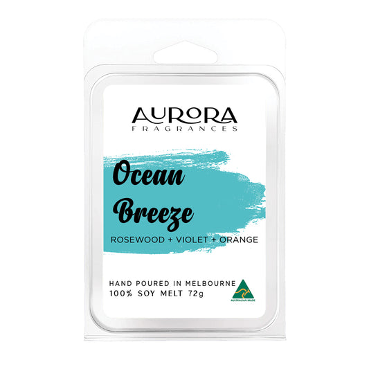 Aurora Ocean Breeze Soy Wax Melt Australian Made 72g